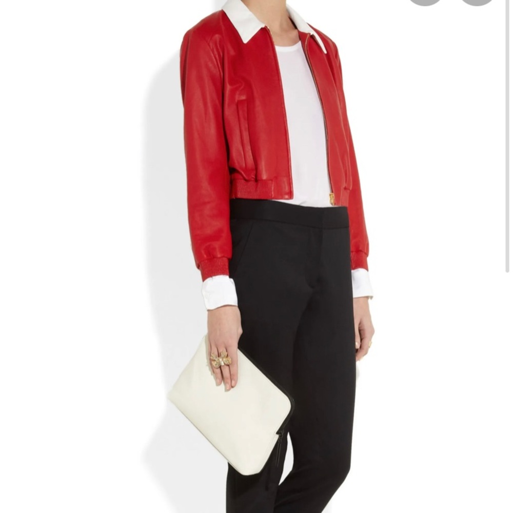 Miu Miu - Leather Bomber Jacket